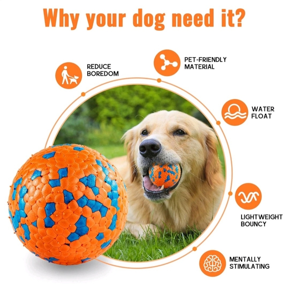 Chew Proof Dog Ball Dog Balls For Aggressive Chewers Floating Ball Fetch Toy